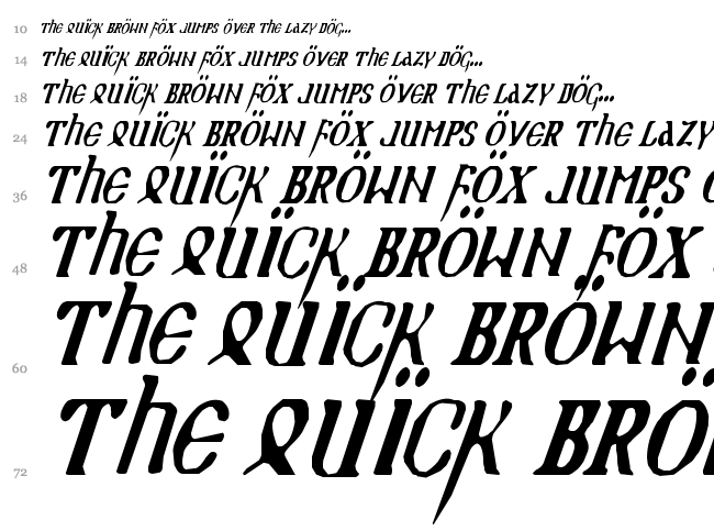 Holy Empire font waterfall