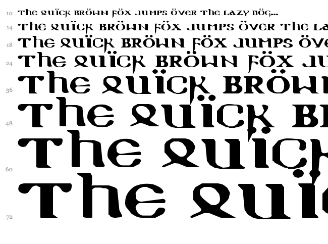Holy Empire font waterfall