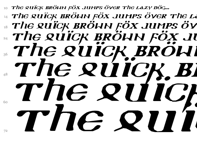 Holy Empire font waterfall