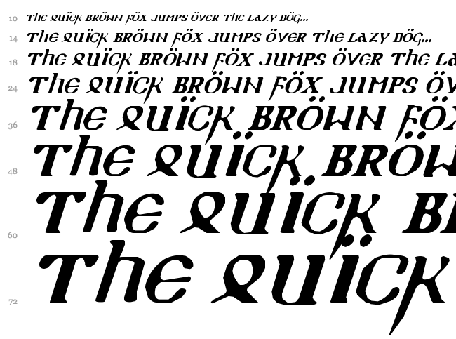 Holy Empire font waterfall
