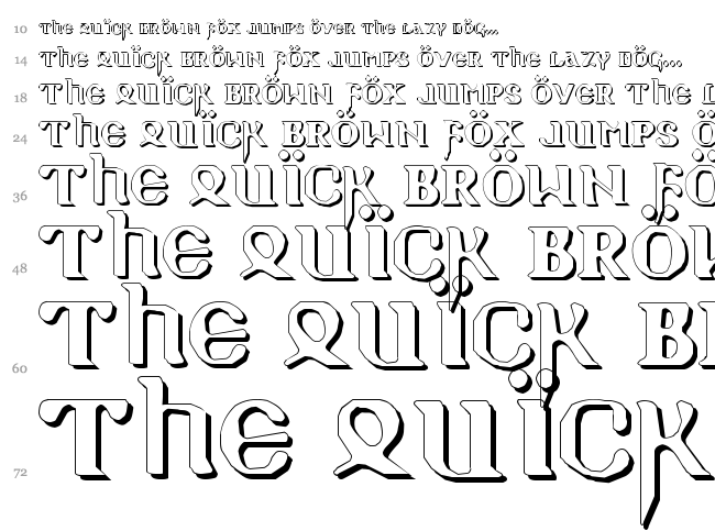 Holy Empire font waterfall