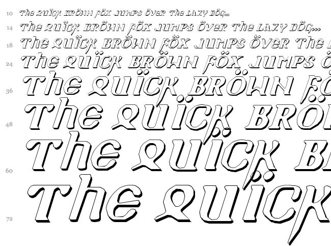 Holy Empire font waterfall