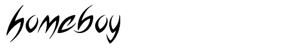 Homeboy font