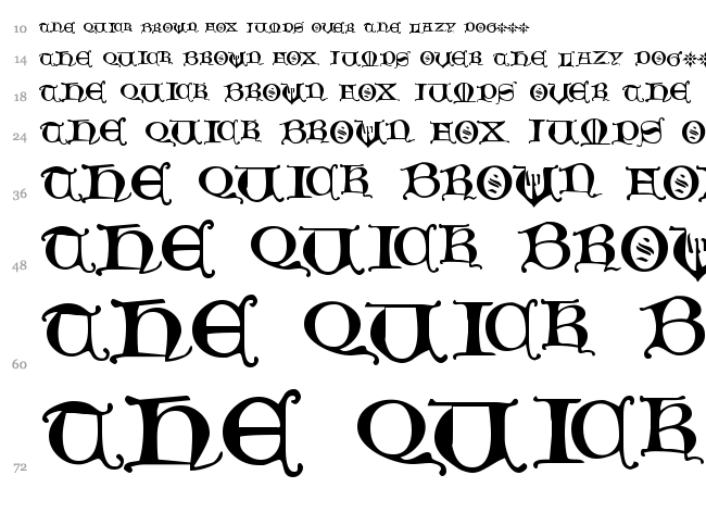 Hours in the Rain font waterfall