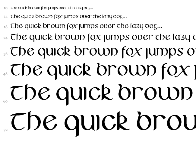 Huggles font waterfall