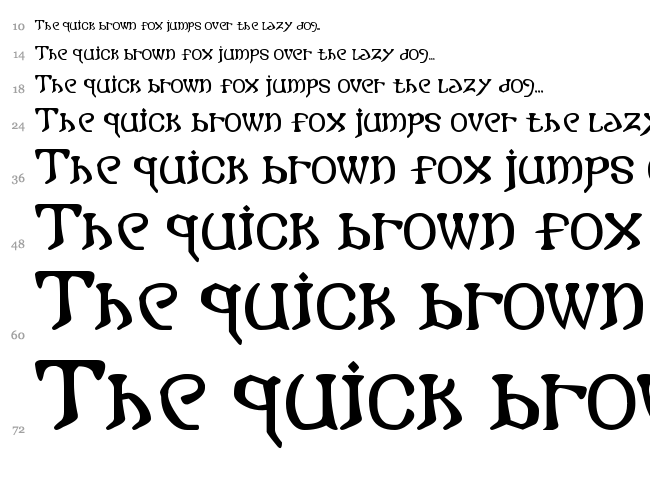 I crashed into Gothic font waterfall