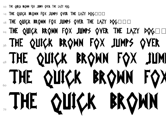 Iced Earth font waterfall