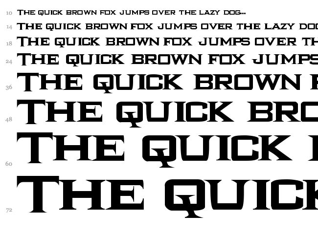 Ikarus font waterfall