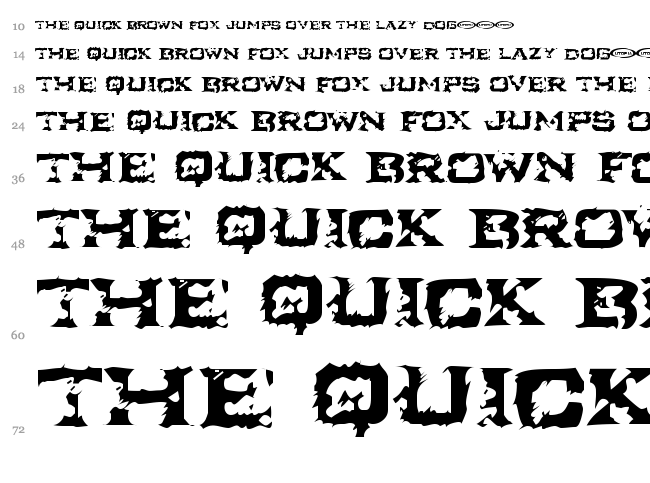 Ikarus font waterfall
