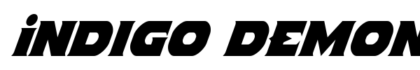 Indigo Demon font preview