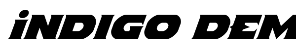 Indigo Demon font preview