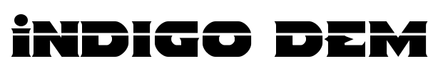 Indigo Demon font preview
