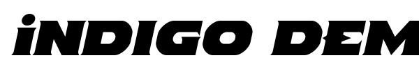 Indigo Demon font preview
