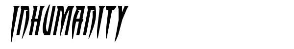 Inhumanity font preview