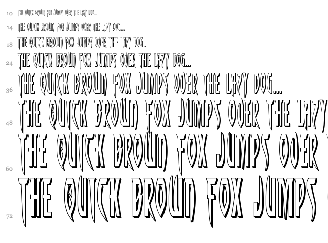 Inhumanity font waterfall