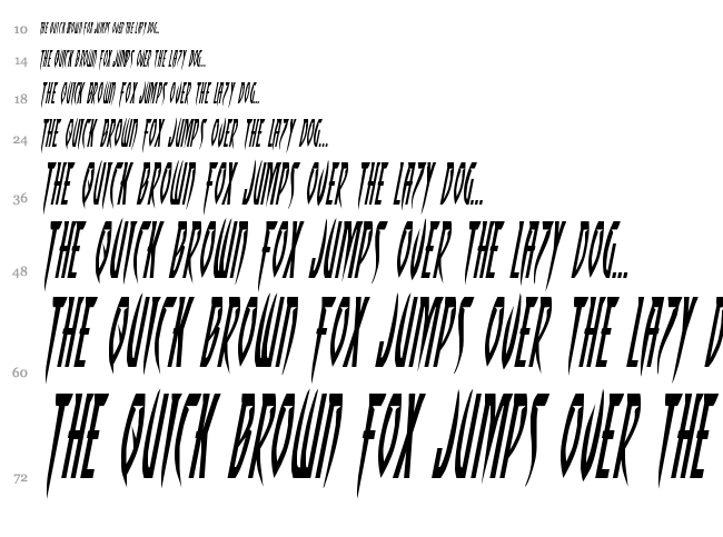 Inhumanity font waterfall