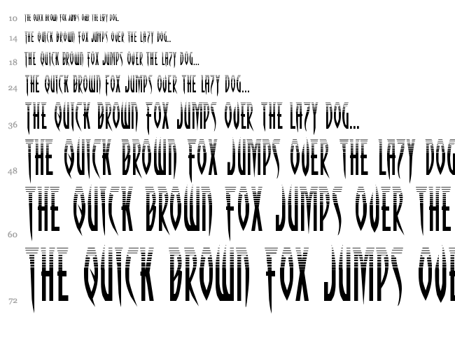 Inhumanity font waterfall