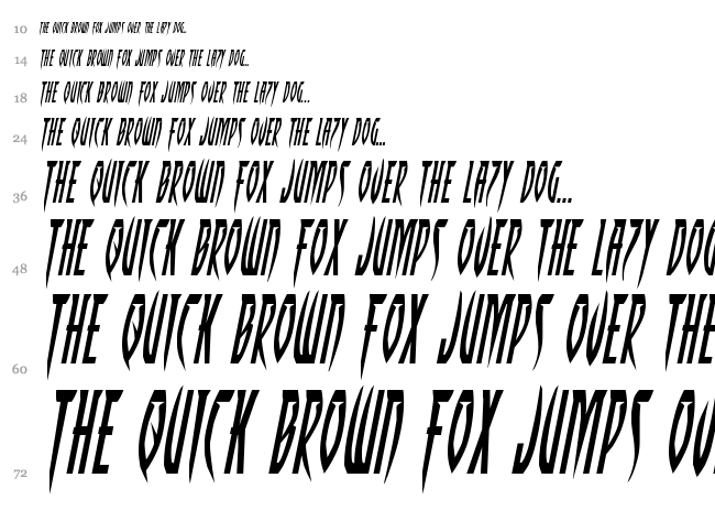 Inhumanity font waterfall