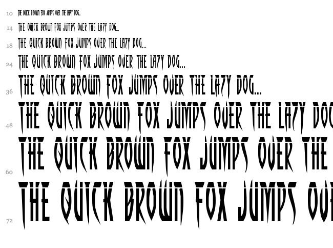 Inhumanity font waterfall
