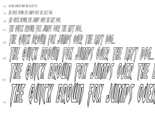 Inhumanity font waterfall