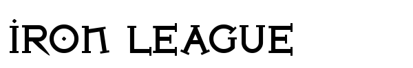 Iron League font preview