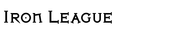 Iron League font preview