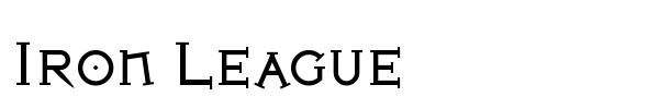 Iron League font preview