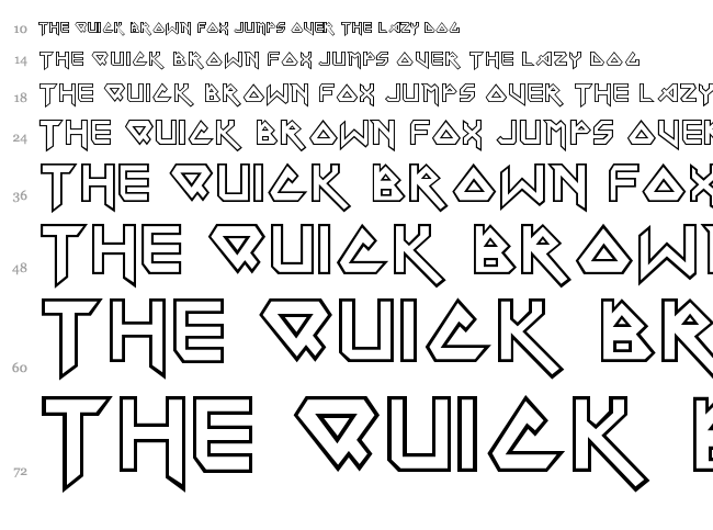 Iron Maiden font waterfall