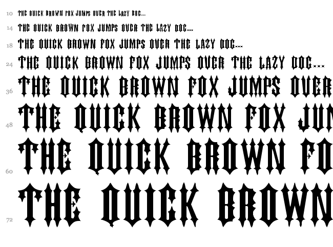 Judas Caps font waterfall