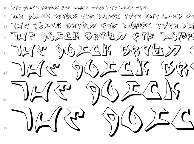 Kahless font waterfall