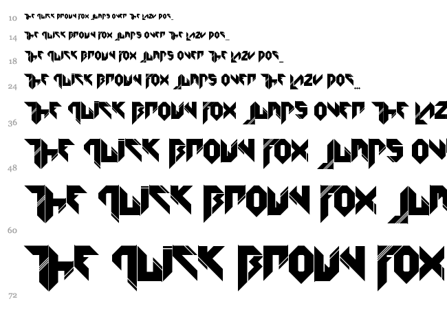 Katfyred font waterfall