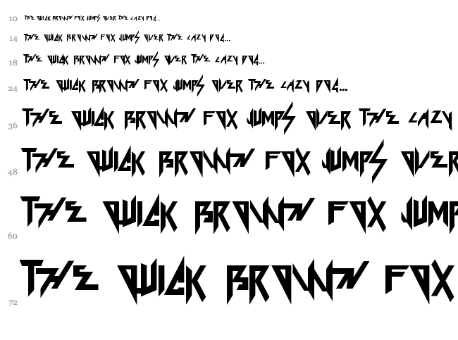 Ke$ha font waterfall