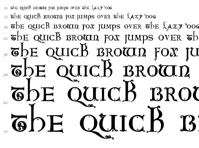 King Arthur font waterfall