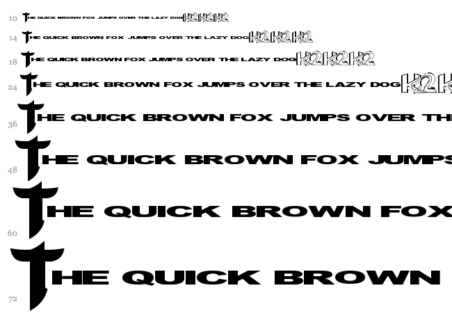 KInifed font waterfall