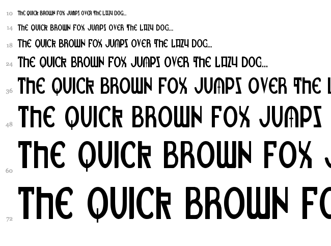 Lionheart font waterfall