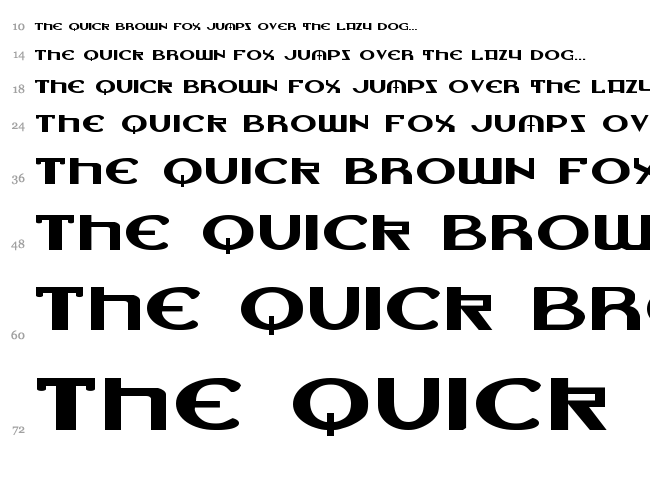 Lionheart font waterfall