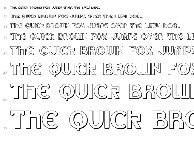 Lionheart font waterfall
