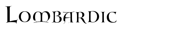 Lombardic font