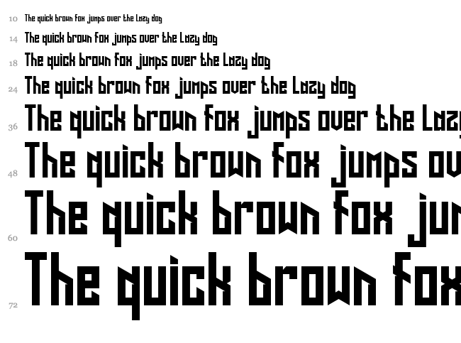 Long Shot font waterfall