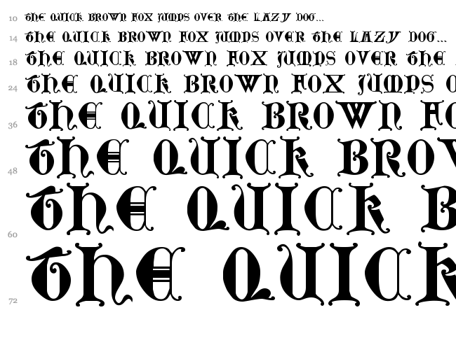 Lubeck font waterfall