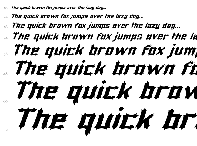 Luciferius font waterfall