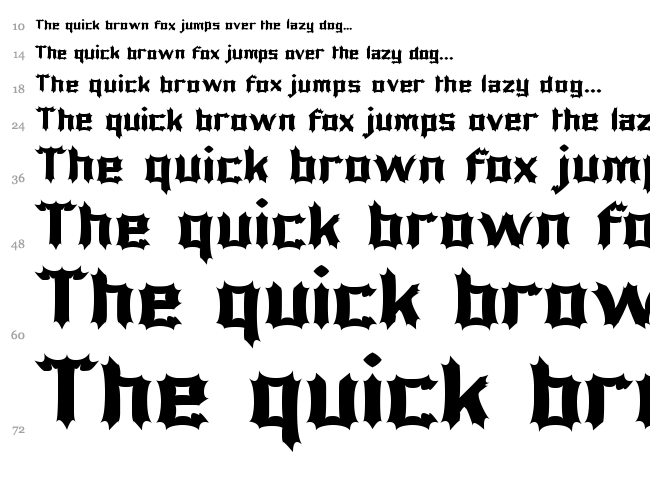 Luciferius font waterfall