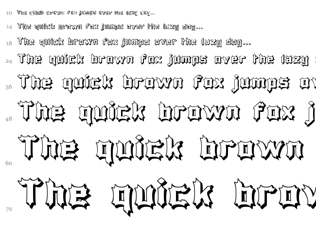 Luciferius font waterfall