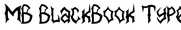 MB BlackBook Type font