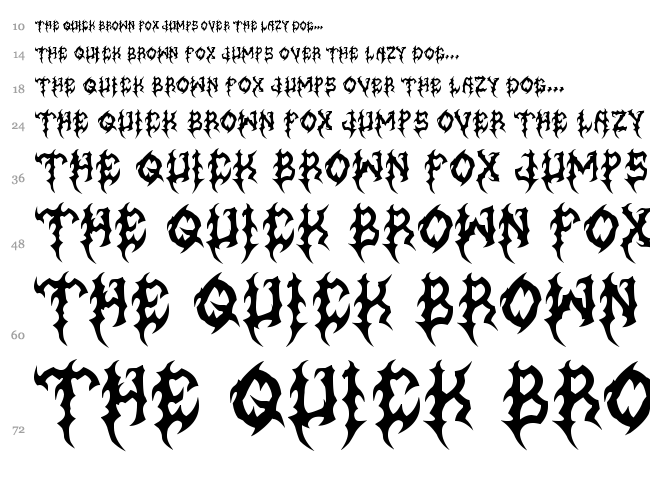 MB Graveyard Designs font waterfall