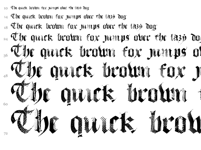 MecaGothix font waterfall