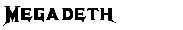 Megadeth font