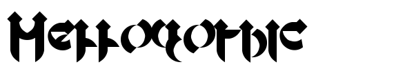 Mellogothic font