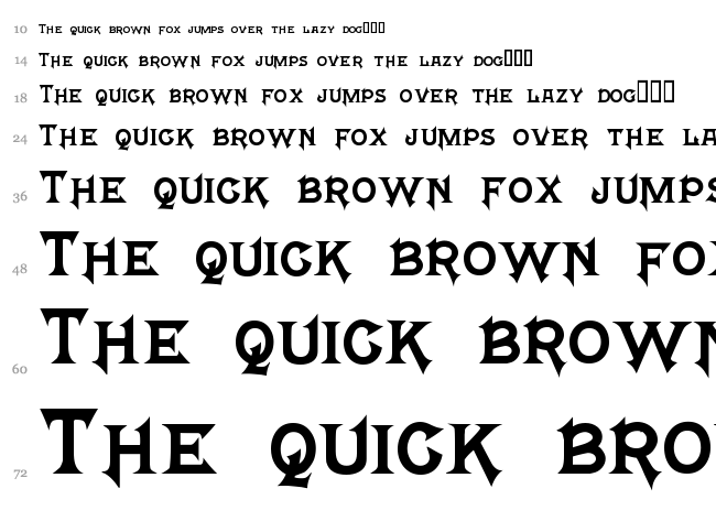 Mephisto font waterfall