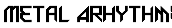 Metal Arhythmetic font